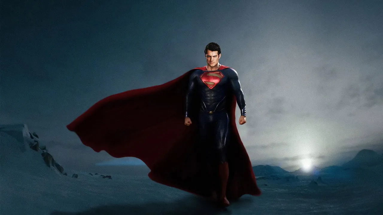 Henry Cavill's Superman walking on ice in official Man of Steel still