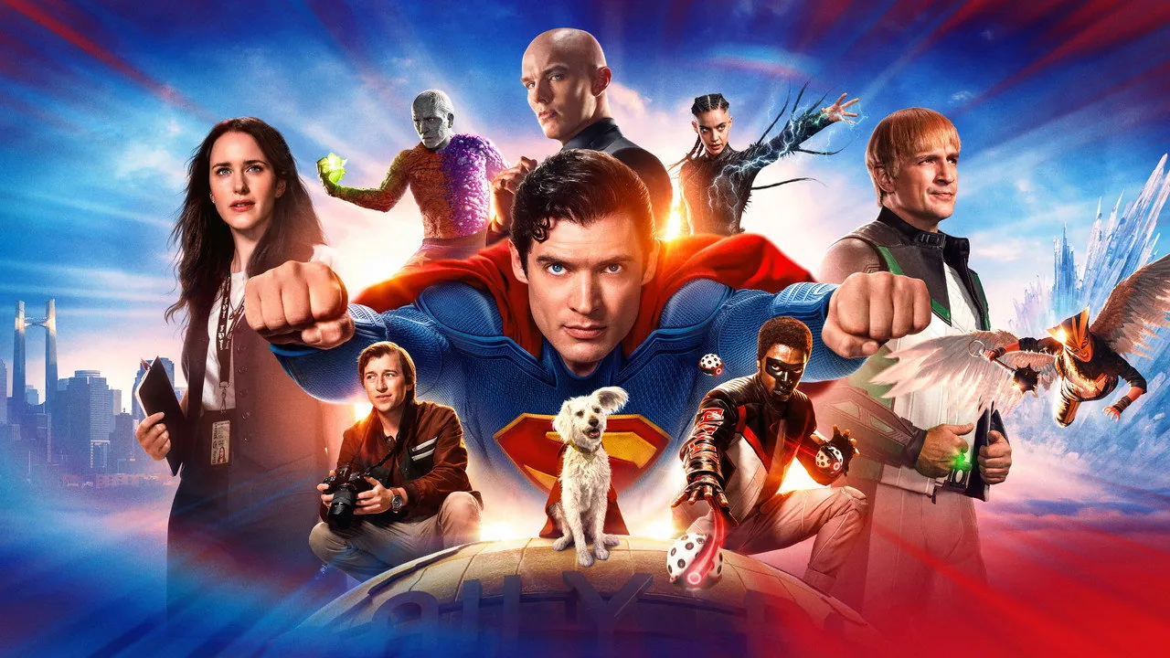 Official art for Superman (2025), the first DC Studios film from James Gunn and Peter Safran
