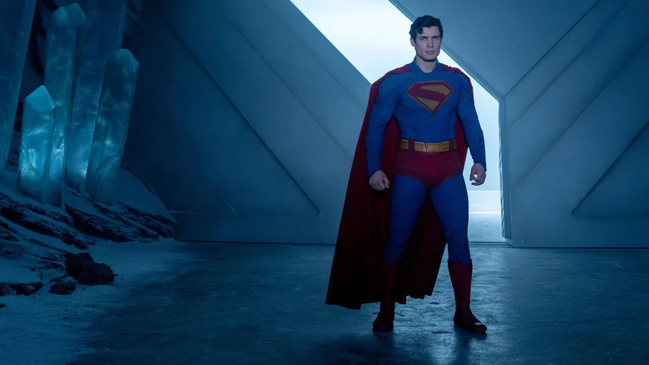 David Corenswet as Superman in the Fortress of Solitude, in official still from Superman (2025)