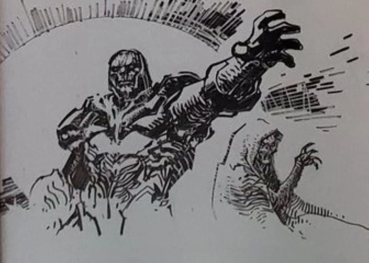 Darkseid sale de un tubo boom y sorprende a Lex Luthor