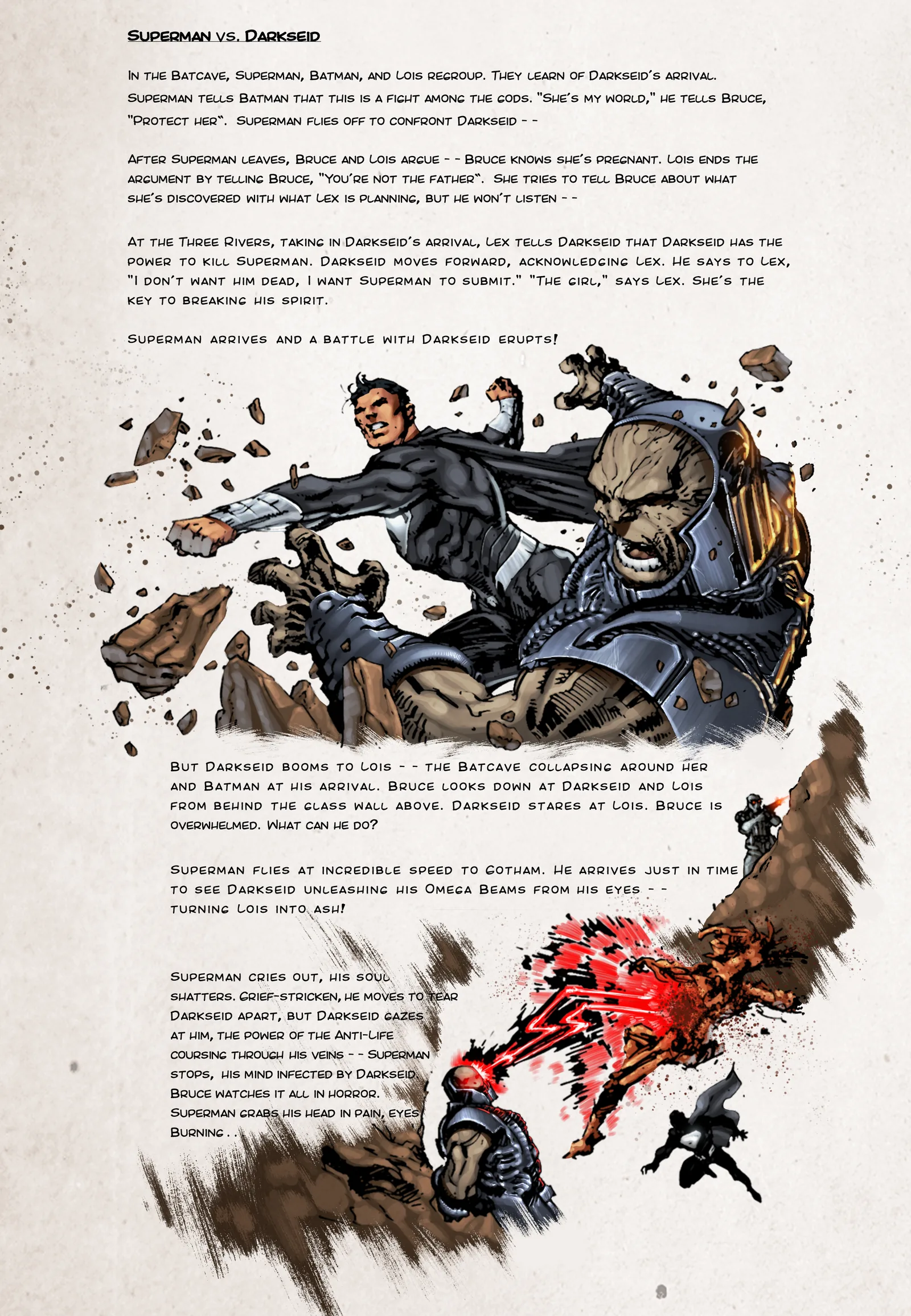 Pizarra 5: Superman contra Darkseid